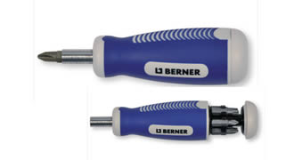 Screwdriver with Mega-Pro bit Magazine 6 pieces, short