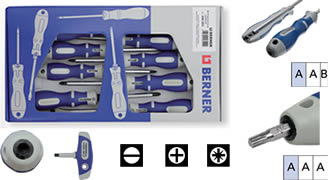 Premium 2K set odvijača sa čekićem, 8 dijelova, Berner