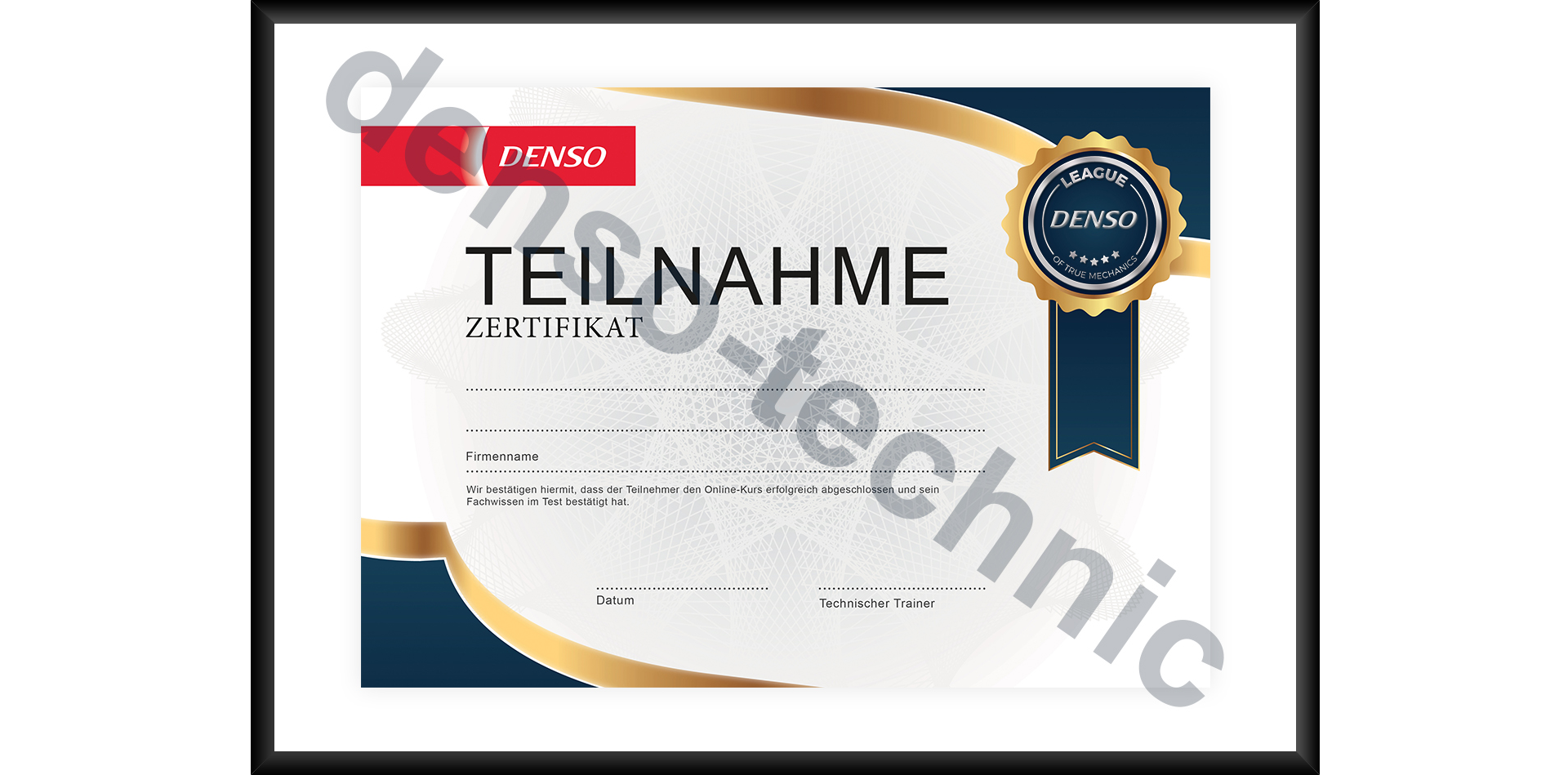DENSO - Certificate