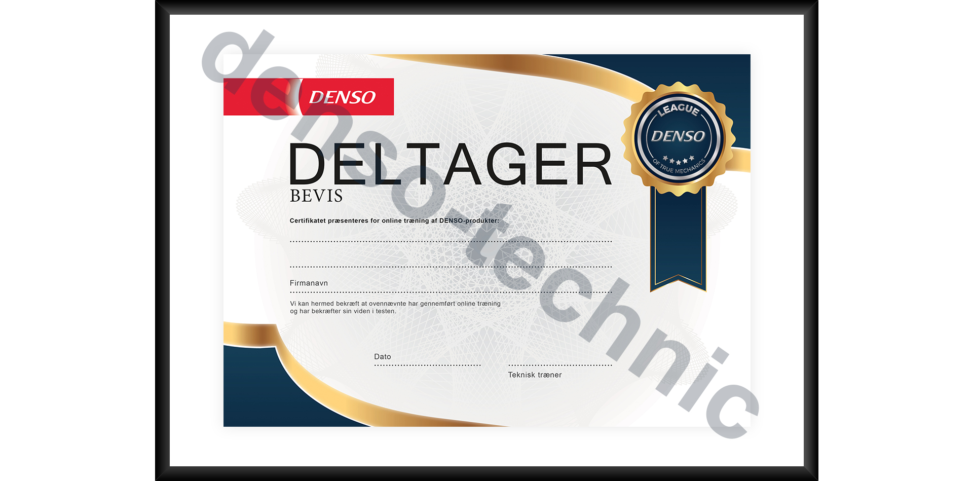 DENSO - Certifikat