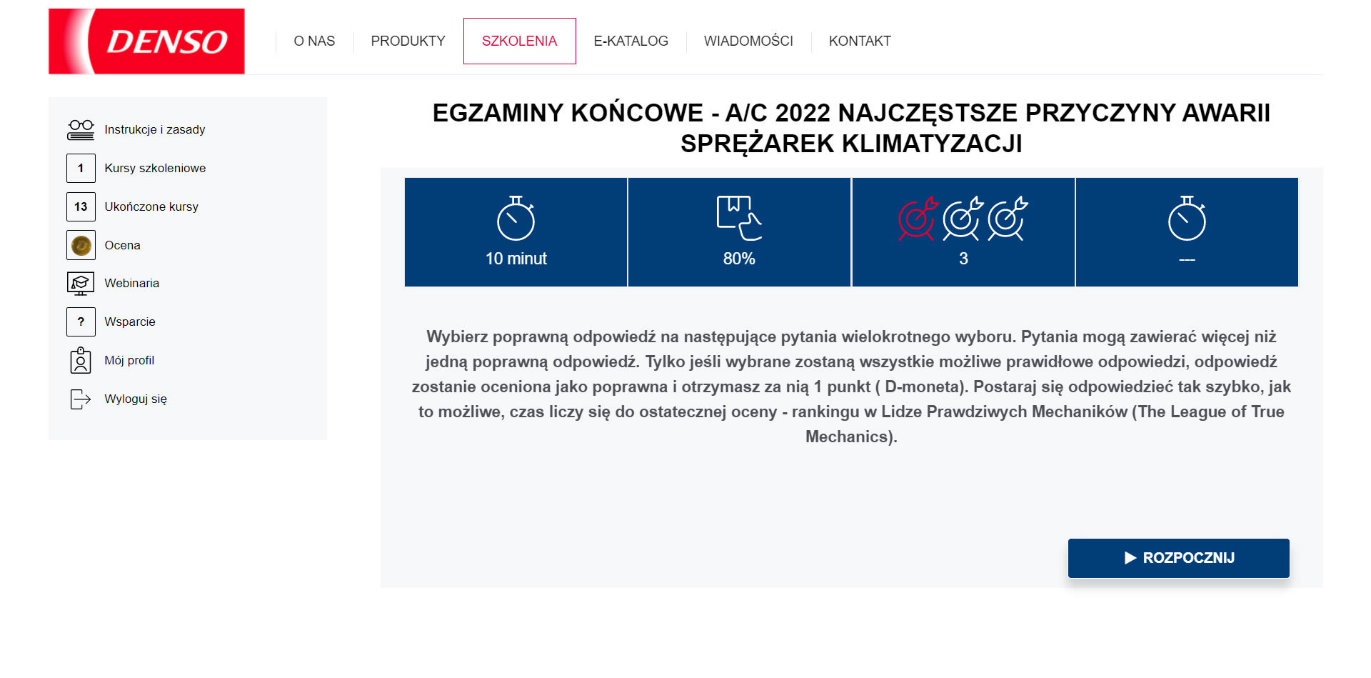 DENSO - Egzamin końcowy